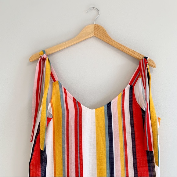 Colourful La Classe Couture Striped Shift Dress Shoulder Ties - Picture 3 of 7